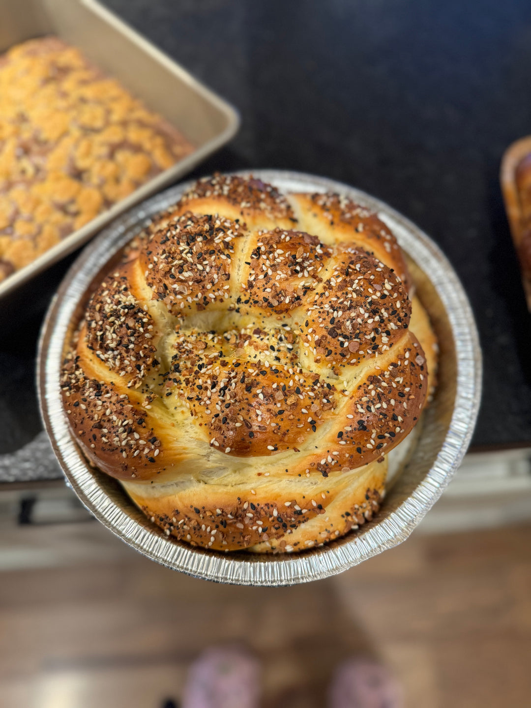 Round Challah (For High Holidays)   Please Note: Round High Holiday Challah ships the week of Aug. 24 or Aug. 31. For traditional challah or earlier delivery, please place a separate order.