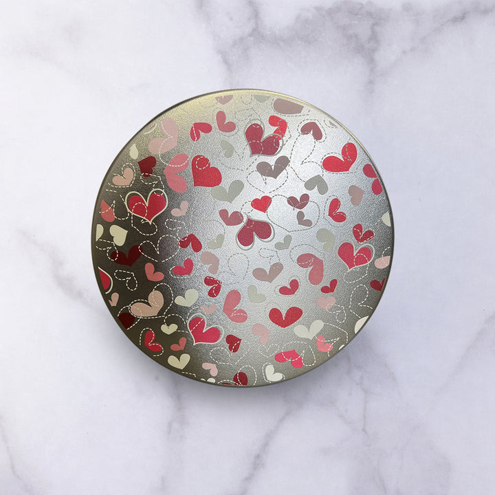 Multi Red Hearts Tin
